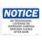Signmission OSHA Notice Sign, 5" Height, 7" Width, No Trespassing Loitering Or Overnight Camping Sign, Landscape OS-NS-D-57-L-15013 - alternate 1